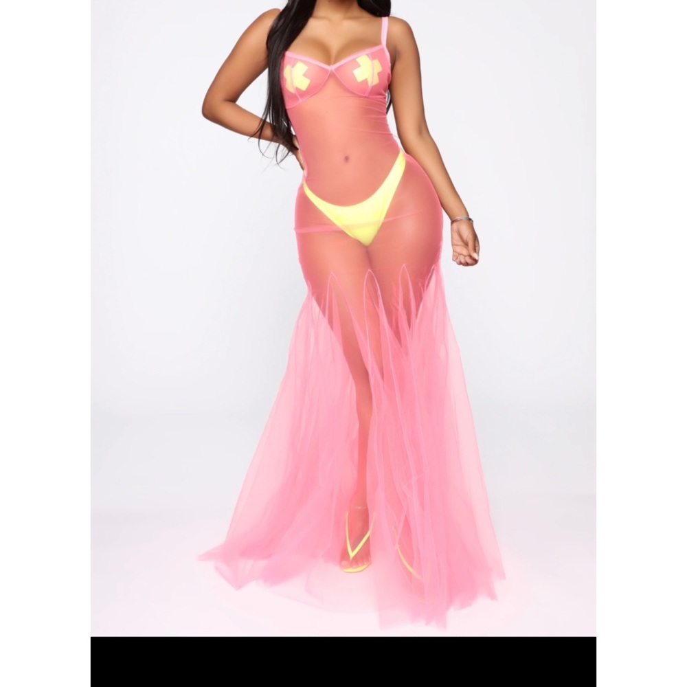 FashionNova Kiki Riki PinkSee RightThrough YouMesh